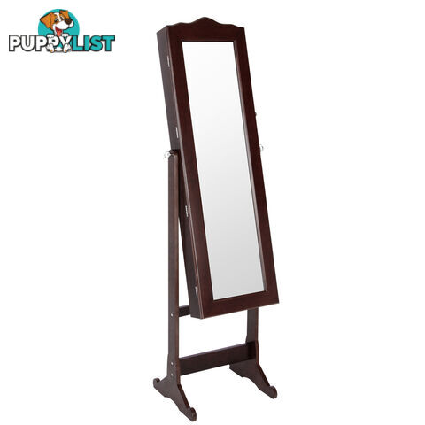 Mirror Jewellery Cabinet Storage 150cm Walnut