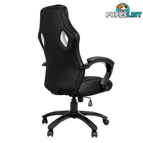 Executive Office Computer Chair PU Leather Racing Sport Gaming Seat Black White