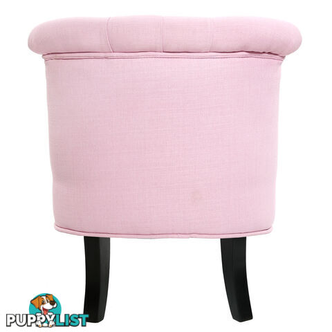 Lorraine Chair French Provincial Kid Fabric Sofa Pastel Pink