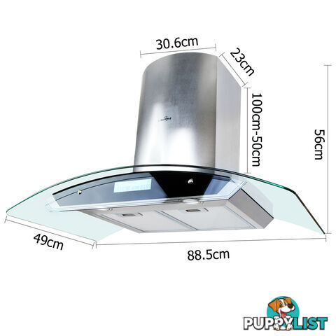 5 Star Chef 4 Fan Speed Rangehood 90cm