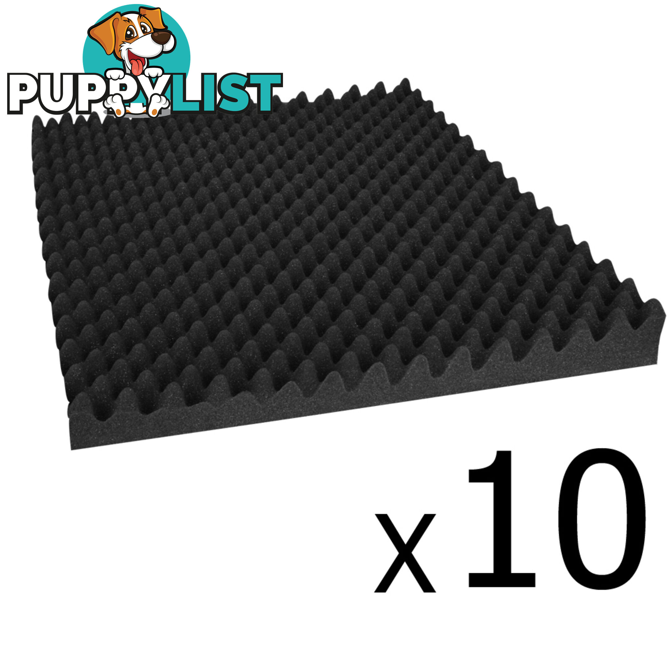 Studio 10 Eggshell Acoustic Foam Black 50 x 50cm