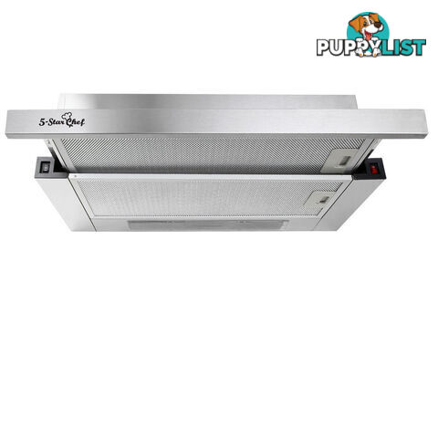 Stainless Steel Slide Out Range Hood Kitchen Canopy Rangehood 60cm