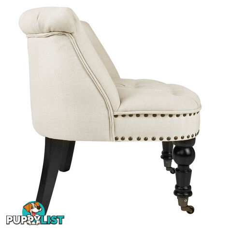 Lorraine Chair French Provincial Linen Fabric Sofa White