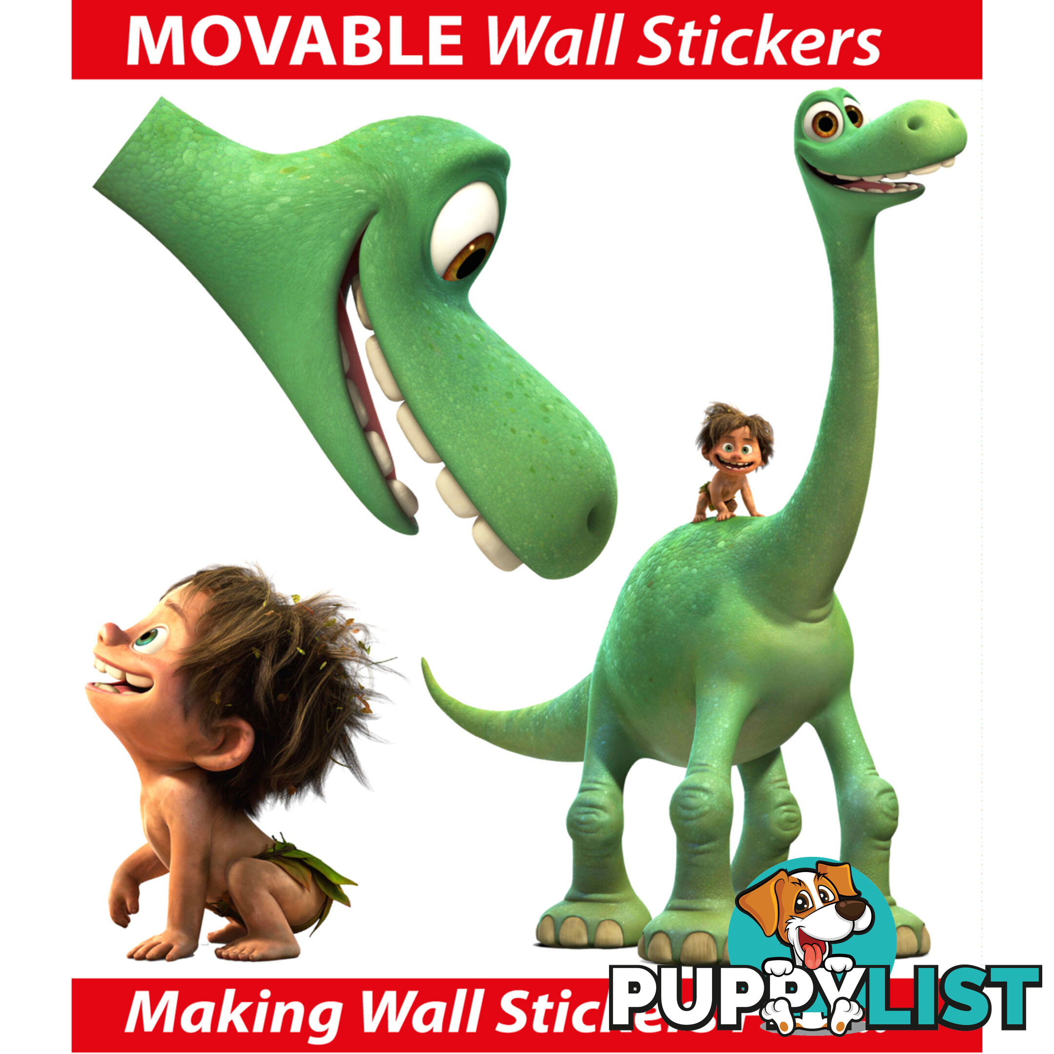 10 X The Good Dinosaur MOVABLE and Reusable Toy box - Wall Stickers