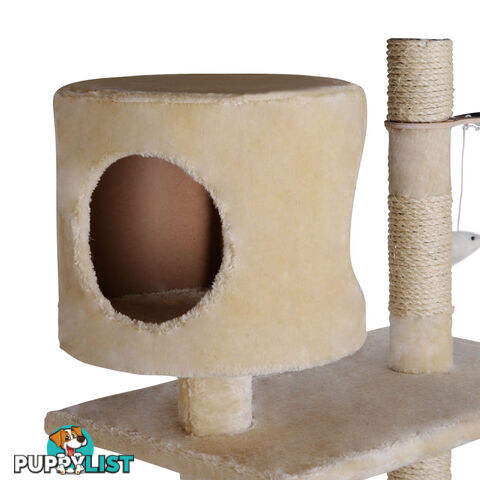 Cat Scratching Poles Post Furniture Tree 170cm Beige