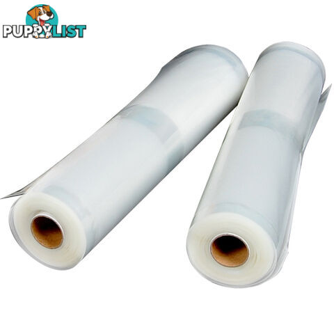 2 x Commercial Vacuum Food Sealer Bag Storage Reusable Heat Rolls 6m x 22cm