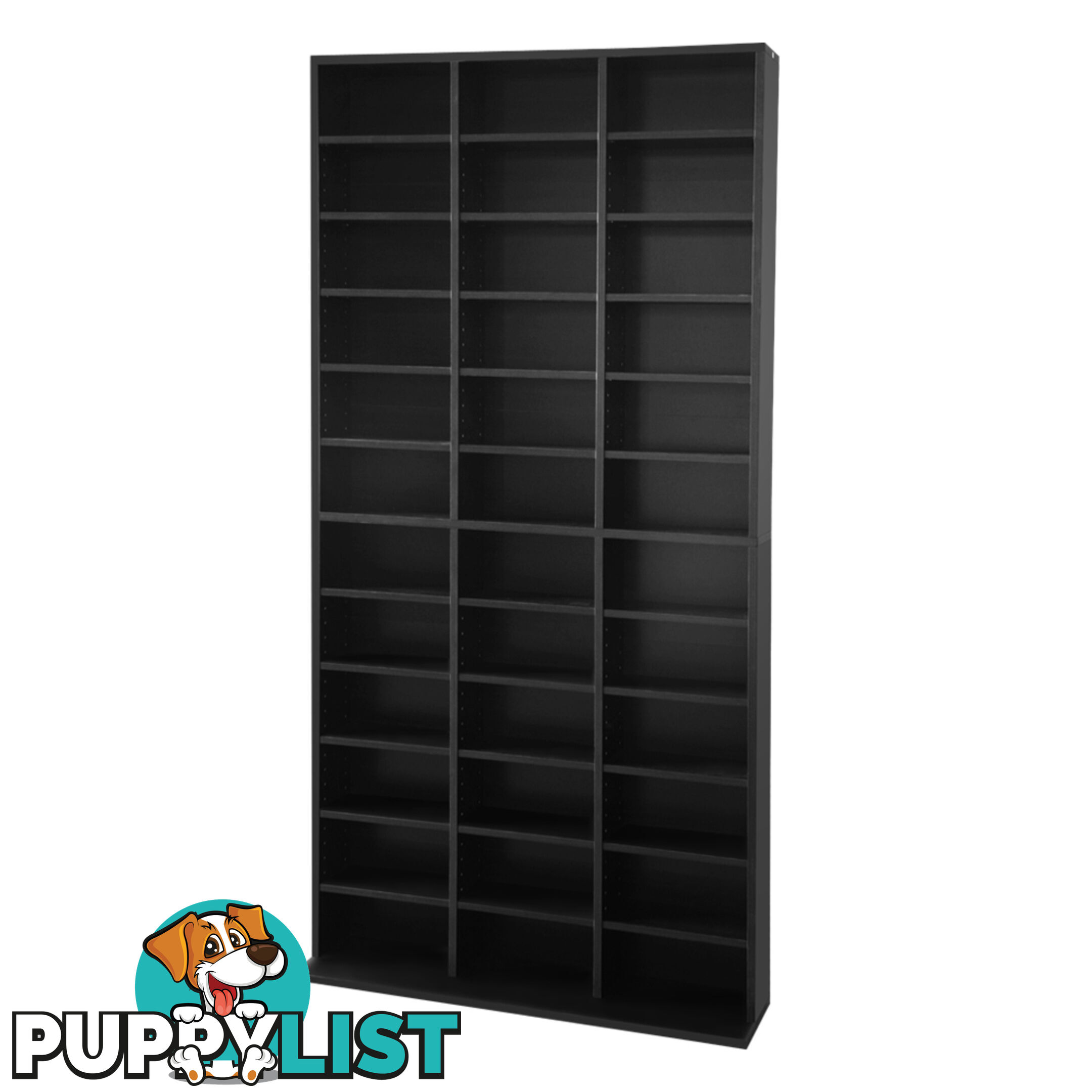 CD DVD Storage Shelf Rack Stand Cupboard Book Unit 528 DVD / 1116 CD Black