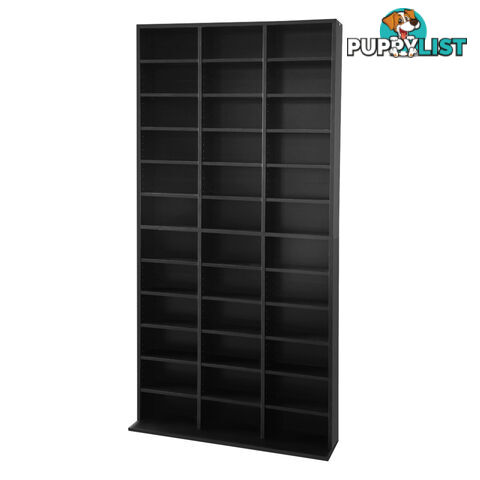 CD DVD Storage Shelf Rack Stand Cupboard Book Unit 528 DVD / 1116 CD Black