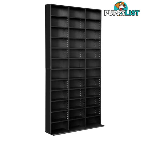 CD DVD Storage Shelf Rack Stand Cupboard Book Unit 528 DVD / 1116 CD Black