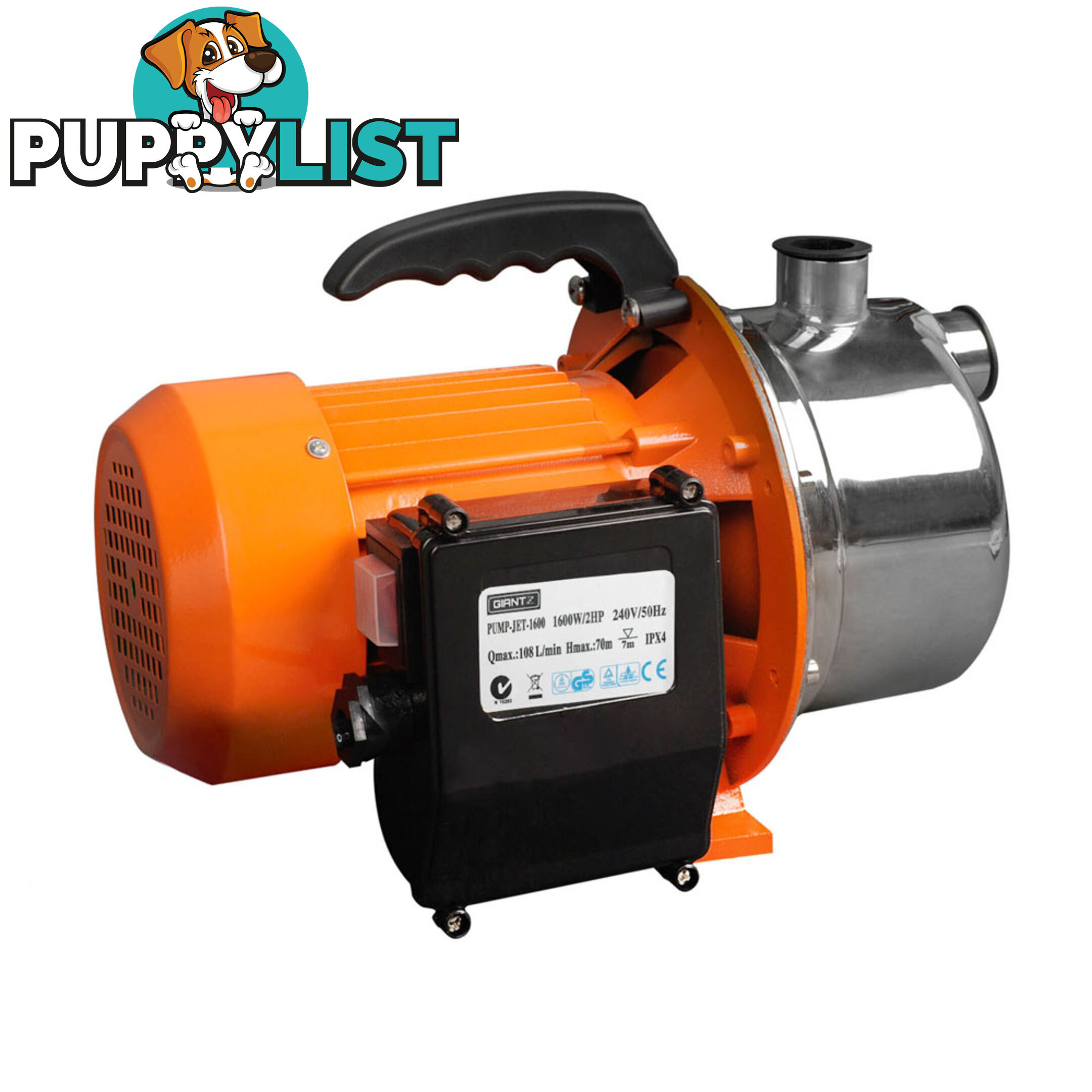 Stainless Steel High Pressure Jet Pump 1600W