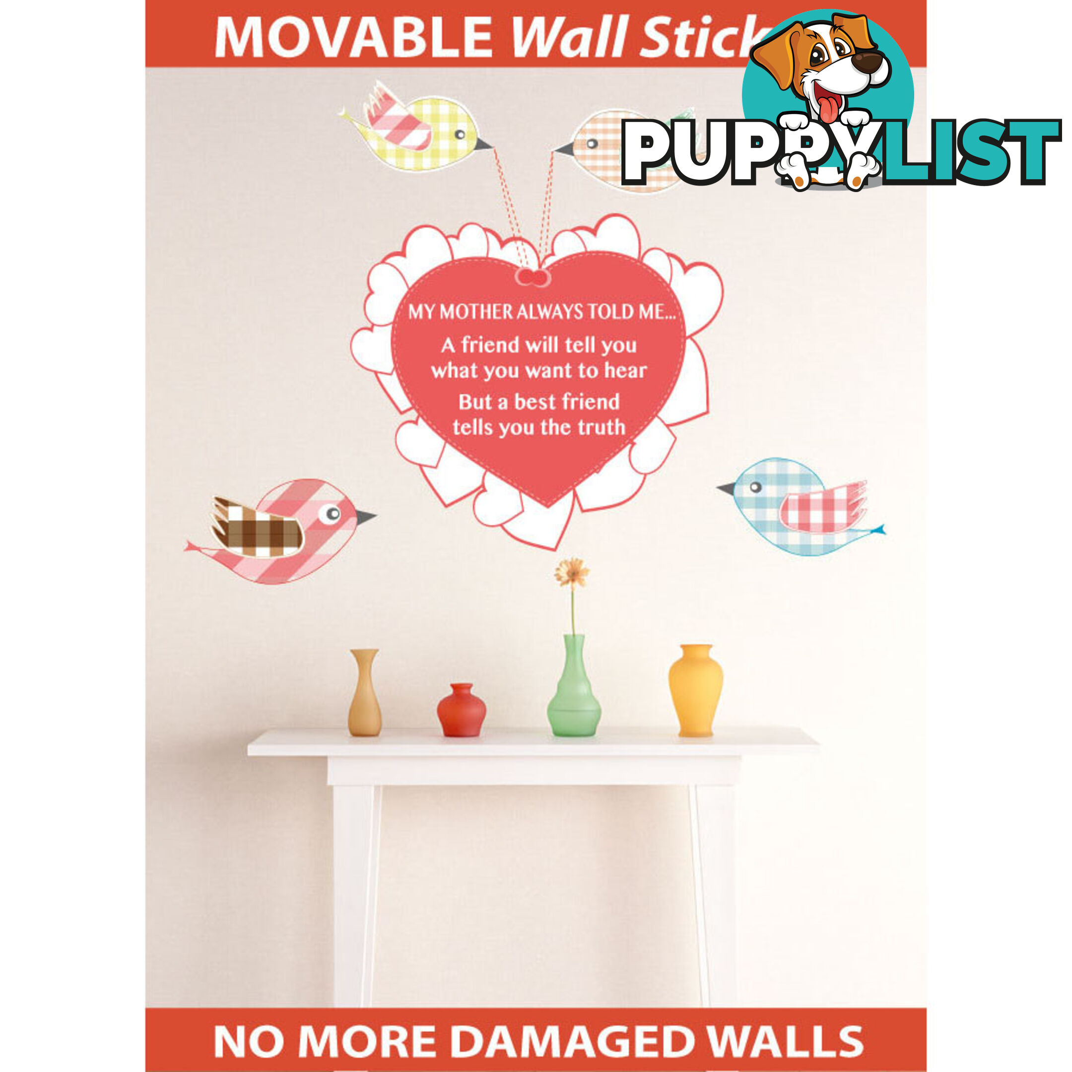 Large Size My Mother Told Me Wall Sticker Quotes - Totally Movable