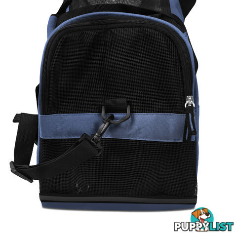 Portable Pet Carrier with Safety Leash - Blue