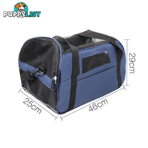 Portable Pet Carrier with Safety Leash - Blue