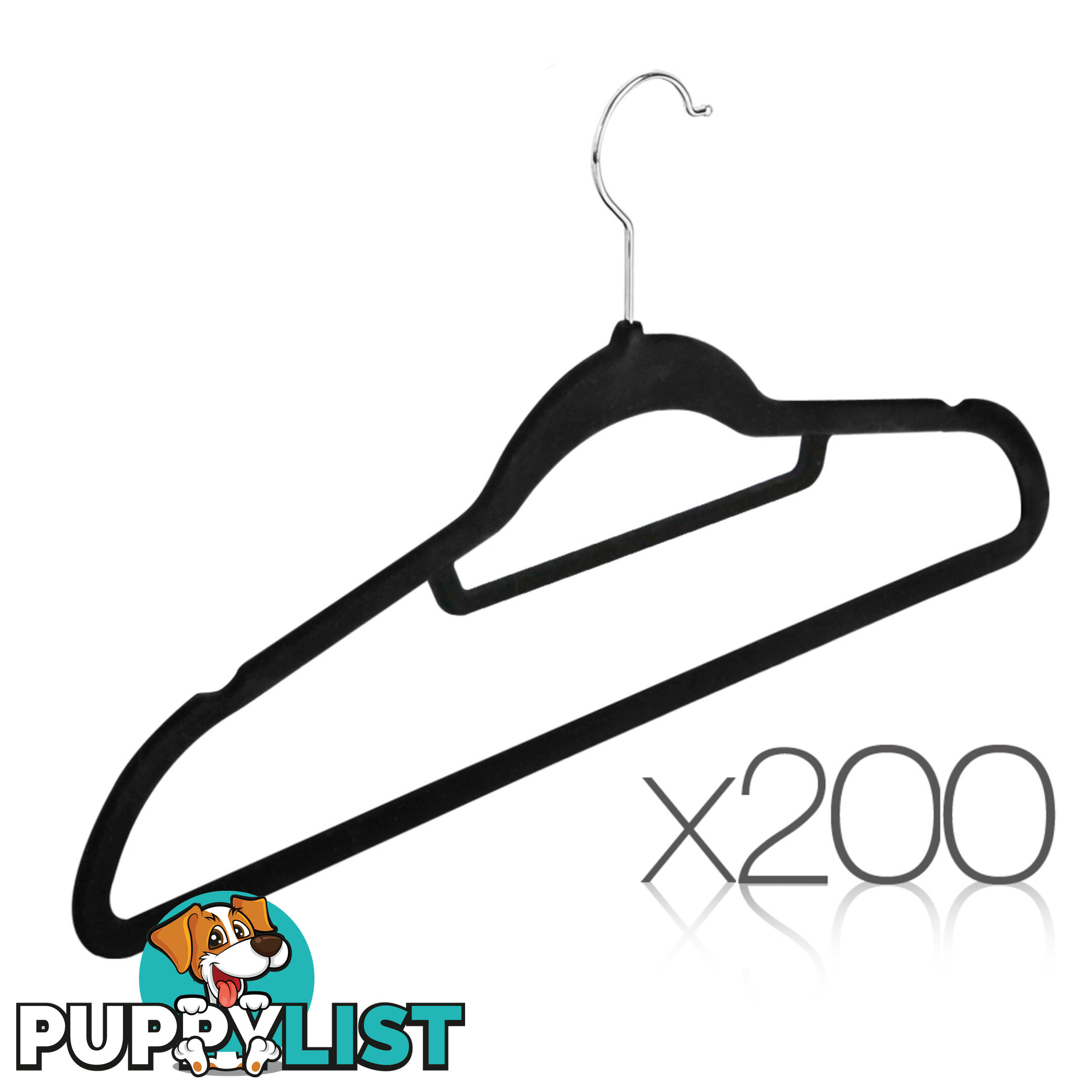 200 Pack Velvet Hangers with Tie Bar