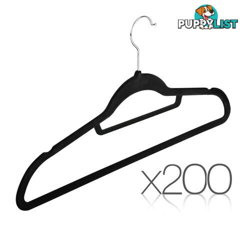 200 Pack Velvet Hangers with Tie Bar