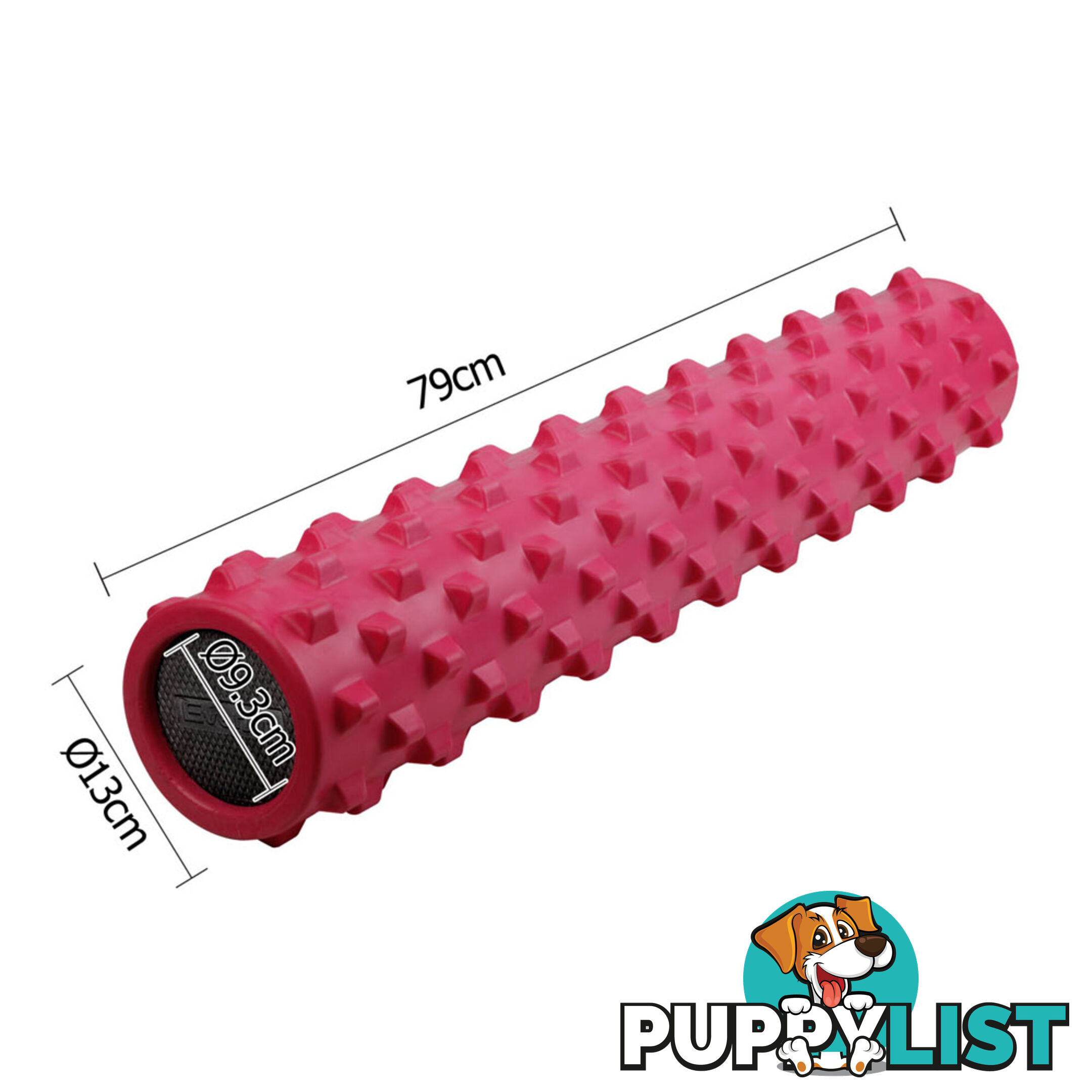 Yoga Gym Pilates EVA Stick Foam Roller Pink 79 x 13cm