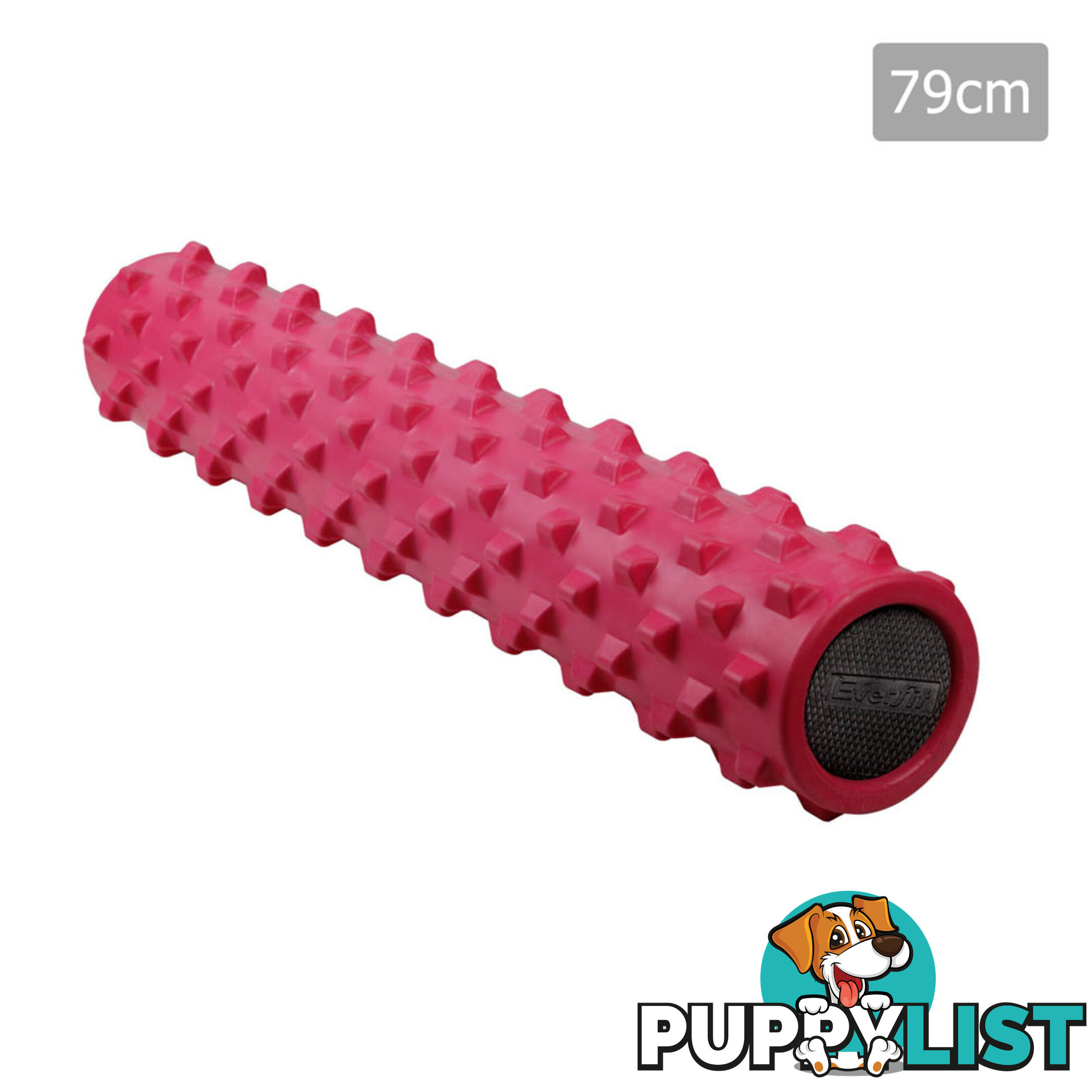 Yoga Gym Pilates EVA Stick Foam Roller Pink 79 x 13cm