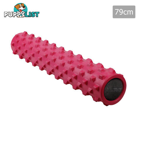 Yoga Gym Pilates EVA Stick Foam Roller Pink 79 x 13cm