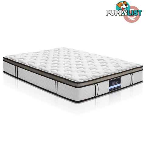 Natural Latex Euro Top Mattress Pocket Spring Back Support Foam Bed Queen Size