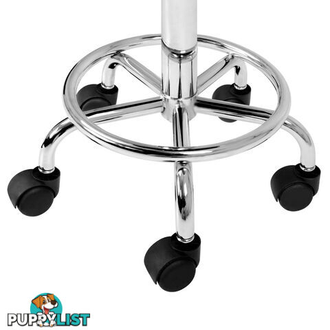 Round PU Swivel Salon Stool Black