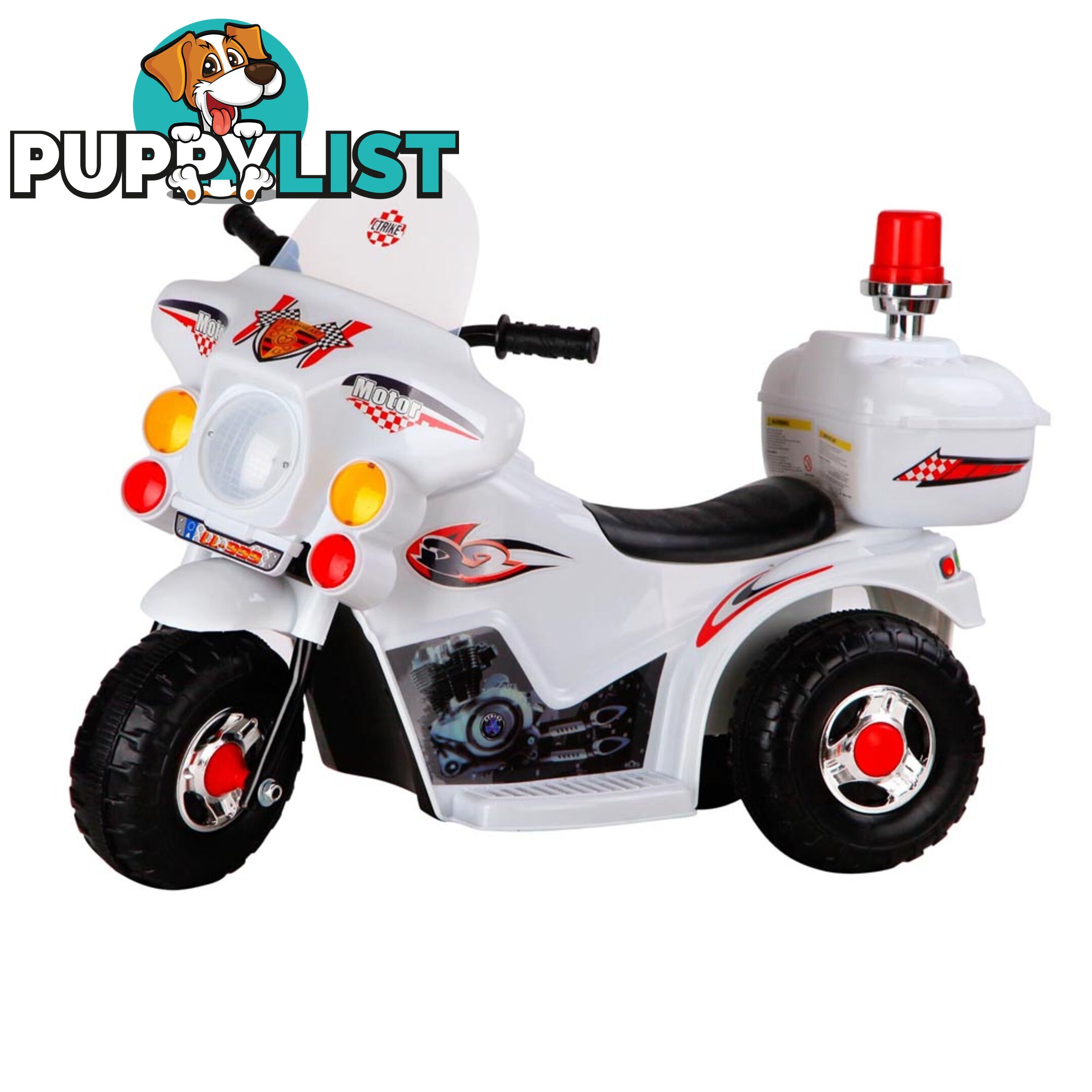 3Wheels Electric Kids Ride on Motorbike Children Trike Motorcycle Toy Bike White