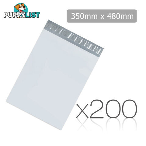 Set of 200 Poly Mailer Bags - 350 x 480mm