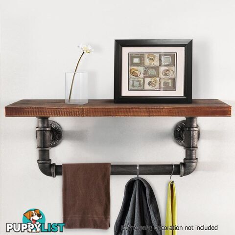 Rustic Industrial DIY Pipe Shelf Vintage Floating Shelves Wall Shelving