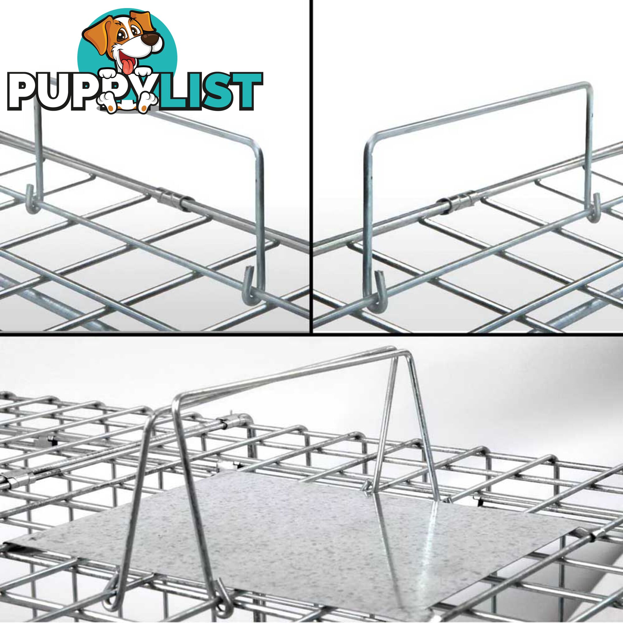 XL Humane Animal Trap Cage Cat Possum Rabbit Fox Koala Hare Catch 130 x 45cm