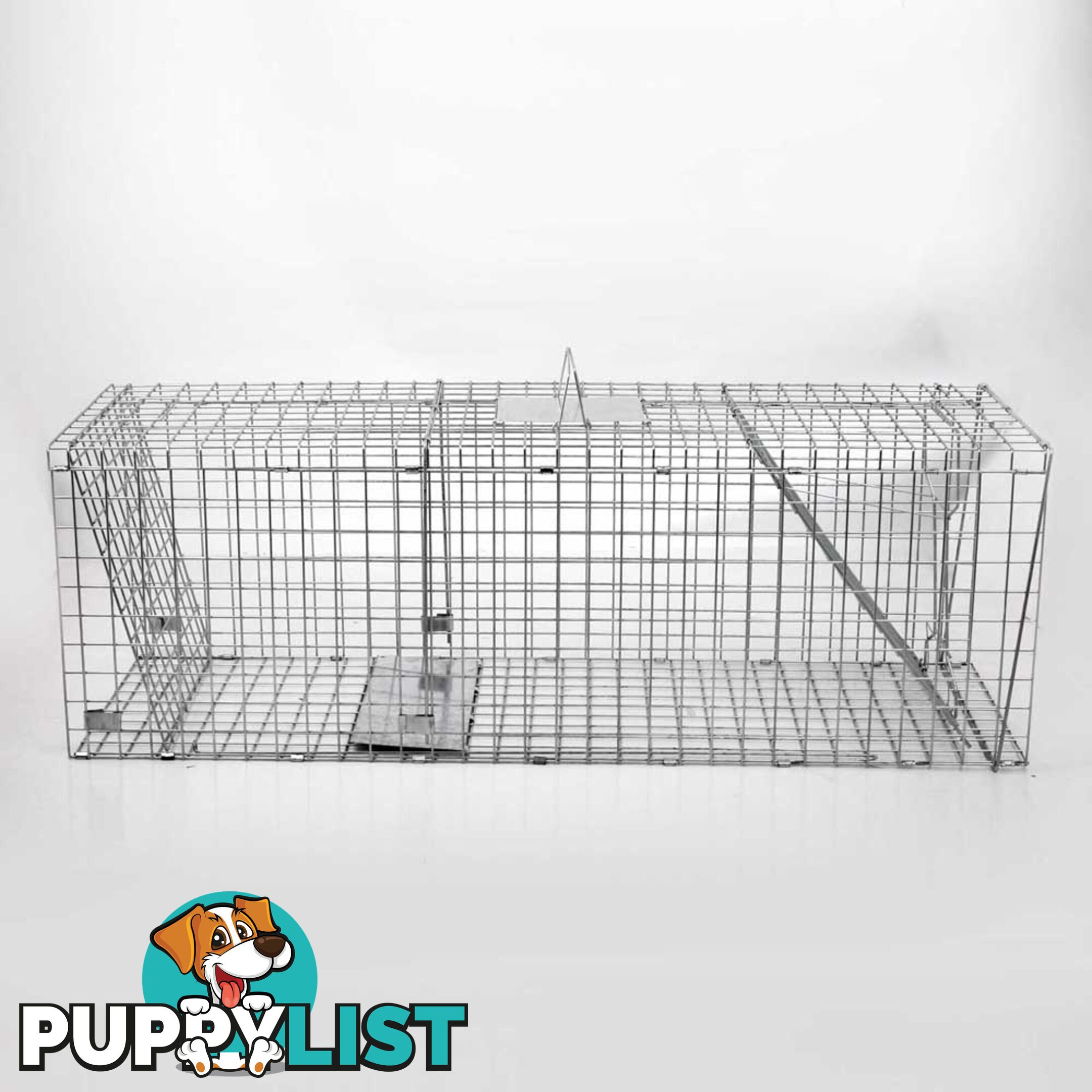 XL Humane Animal Trap Cage Cat Possum Rabbit Fox Koala Hare Catch 130 x 45cm