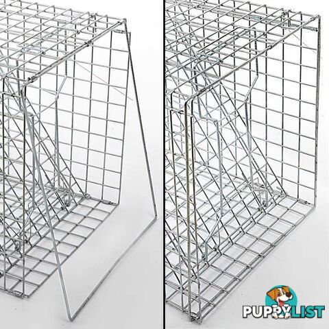 XL Humane Animal Trap Cage Cat Possum Rabbit Fox Koala Hare Catch 130 x 45cm