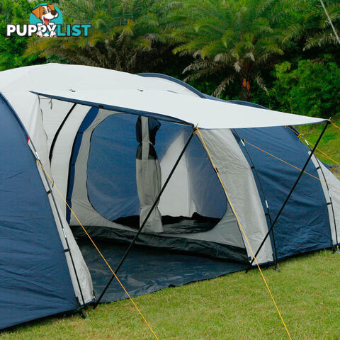 12 Person Family Camping Tent Navy Grey