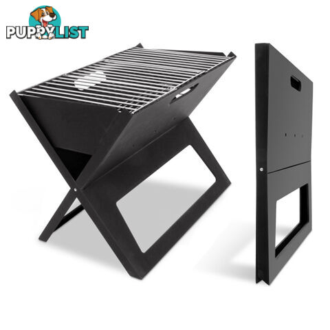 Portable Notebook Grill BBQ Foldable Folding Charcoal Camping Barbecue Picnic