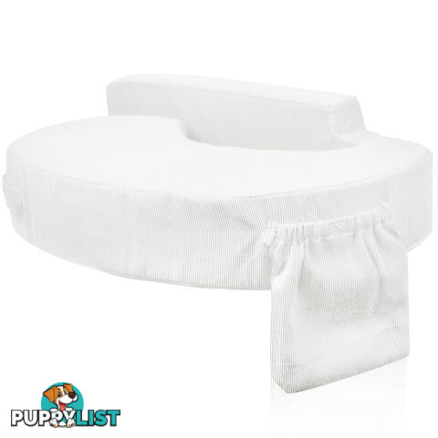 Baby Breast Feeding Support Memory Foam Breastfeeding Pillow Zip Cover White