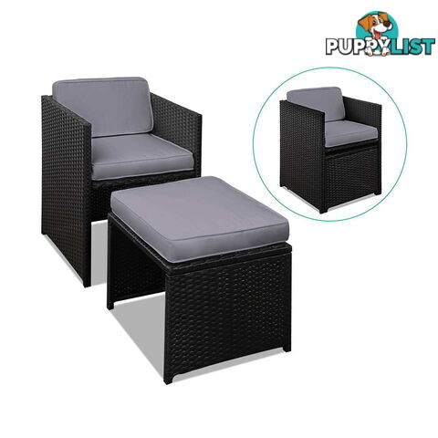 Capetown Dining 10 Seater Set _ Black & Grey