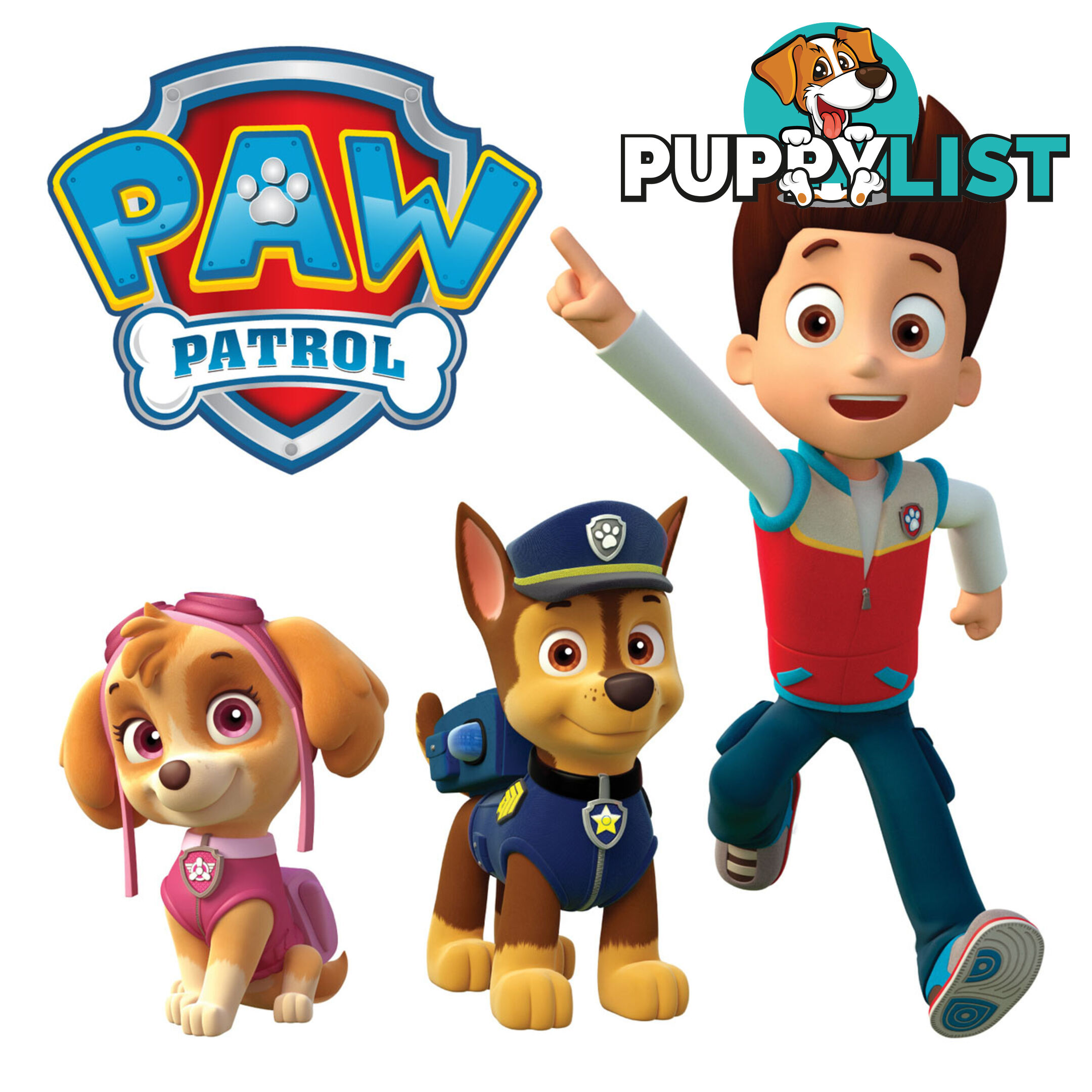 Paw Patrol Wall Stickers - Totally Movable and Reusable