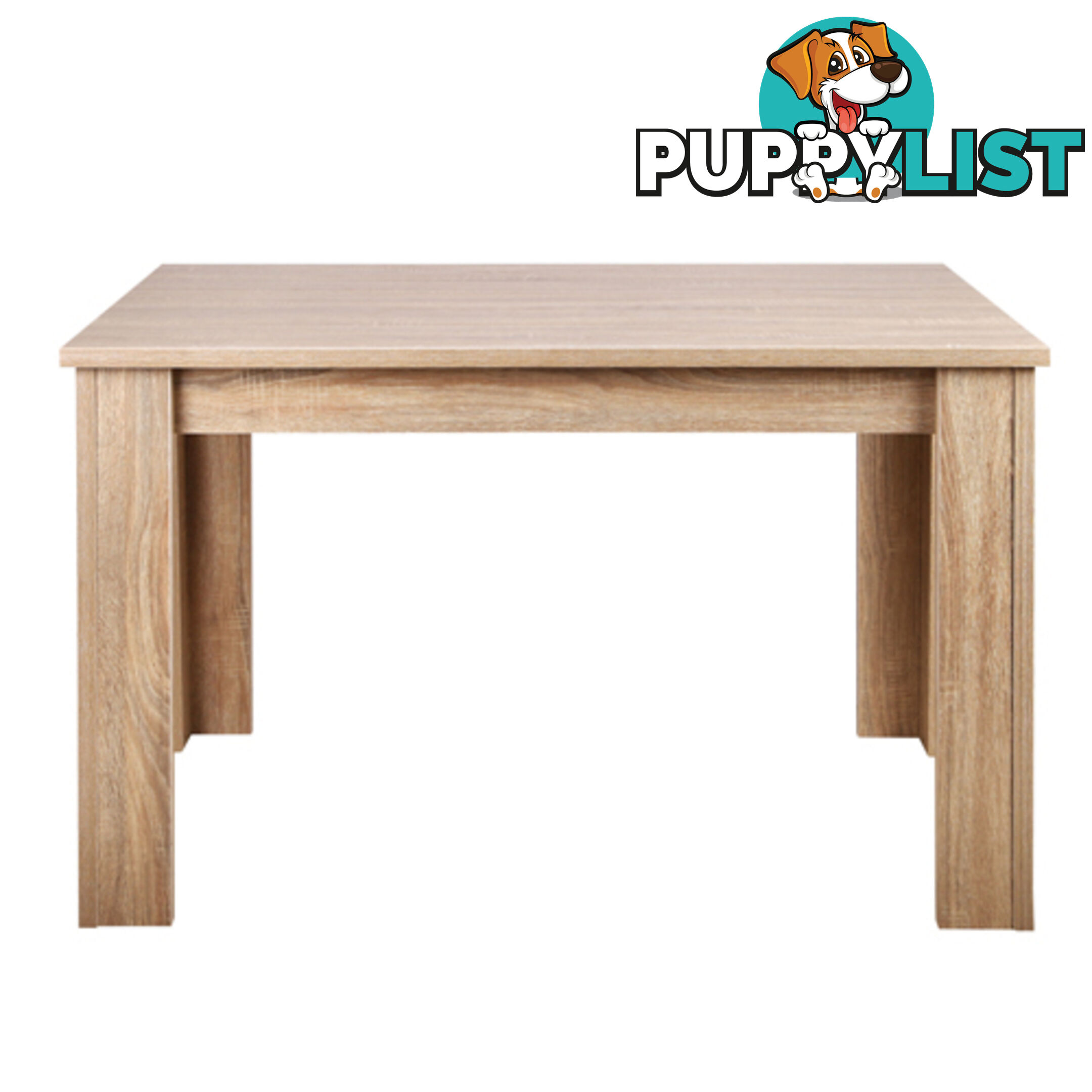 Rectangular 4 Seater Dining Table Natural Wood