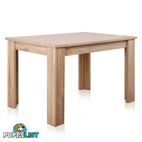 Rectangular 4 Seater Dining Table Natural Wood