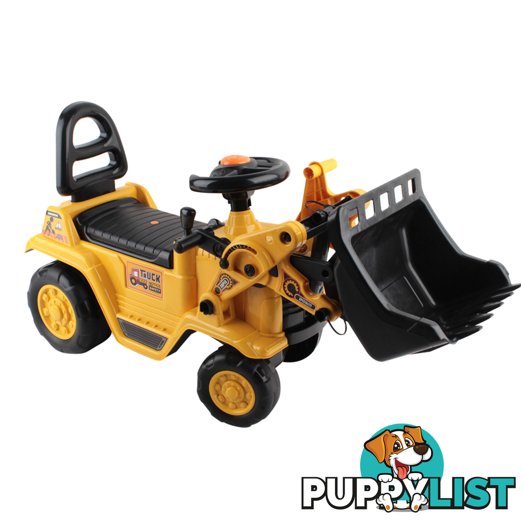 Children Pretend Play Bulldozer Kids Ride On Toy Car Free Safe Helmet