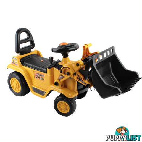 Children Pretend Play Bulldozer Kids Ride On Toy Car Free Safe Helmet