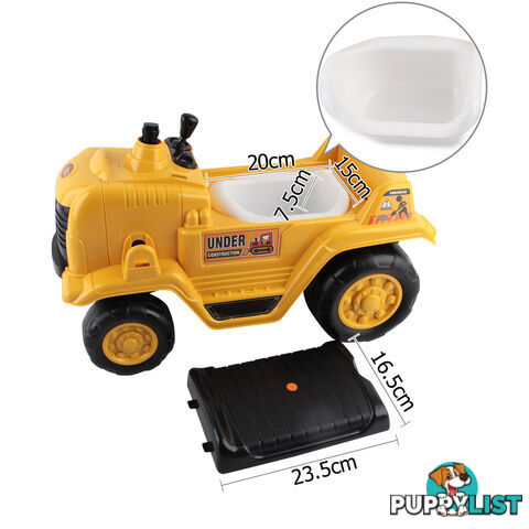 Children Pretend Play Bulldozer Kids Ride On Toy Car Free Safe Helmet