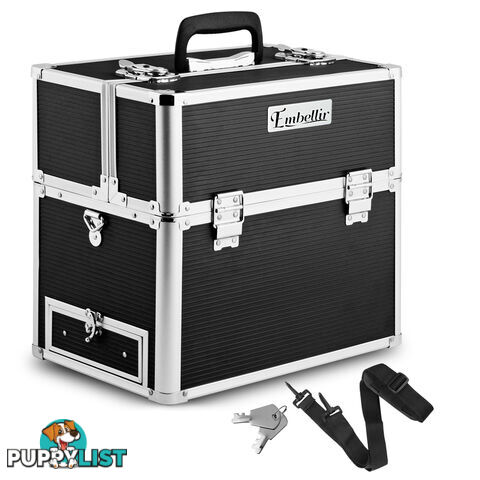 Professional Beauty Make Up Cosmetic Case Portable Carry Box Sliding Draw