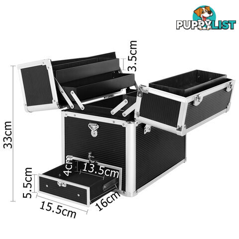 Professional Beauty Make Up Cosmetic Case Portable Carry Box Sliding Draw