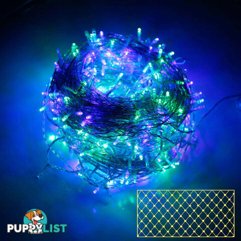 Multi-Colour 400 LED Fairy Net Lights Outdoor Indoor Decoration Wedding Party