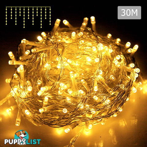 800 LED Fairy Lights Outdoor Christmas Wedding String Party Light Warm White