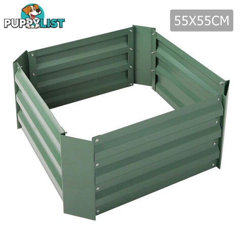 Galvanised Raised Garden Bed 55 x 55cm Green