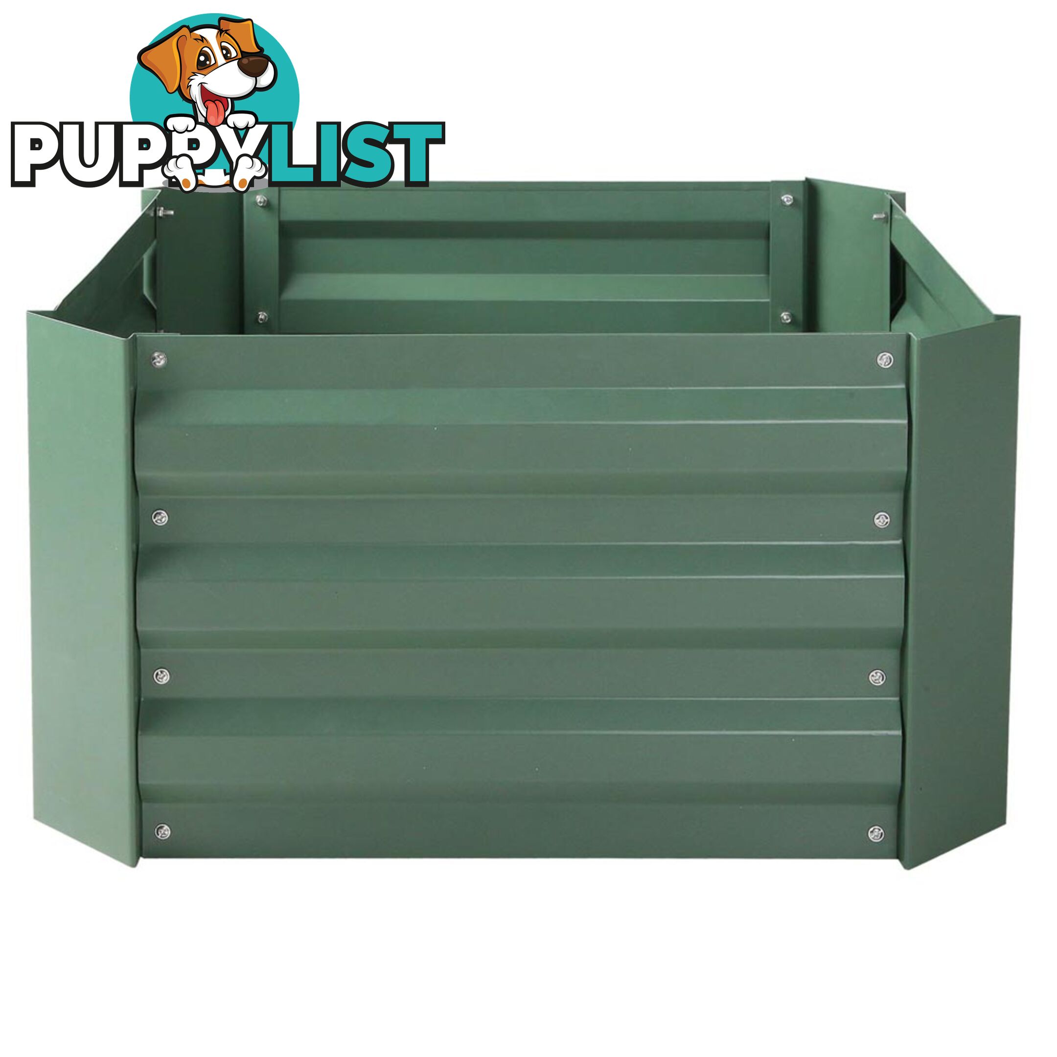 Galvanised Raised Garden Bed 55 x 55cm Green