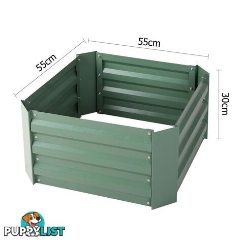 Galvanised Raised Garden Bed 55 x 55cm Green