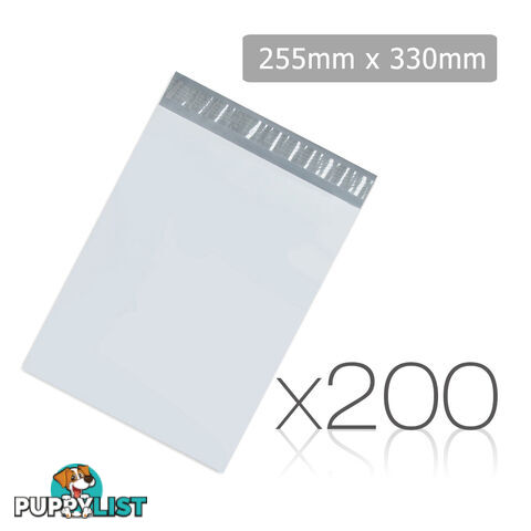 Set of 200 Poly Mailer Bags - 225 x 330mm