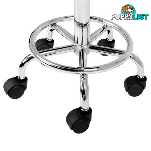 Round PU Swivel Salon Stool White