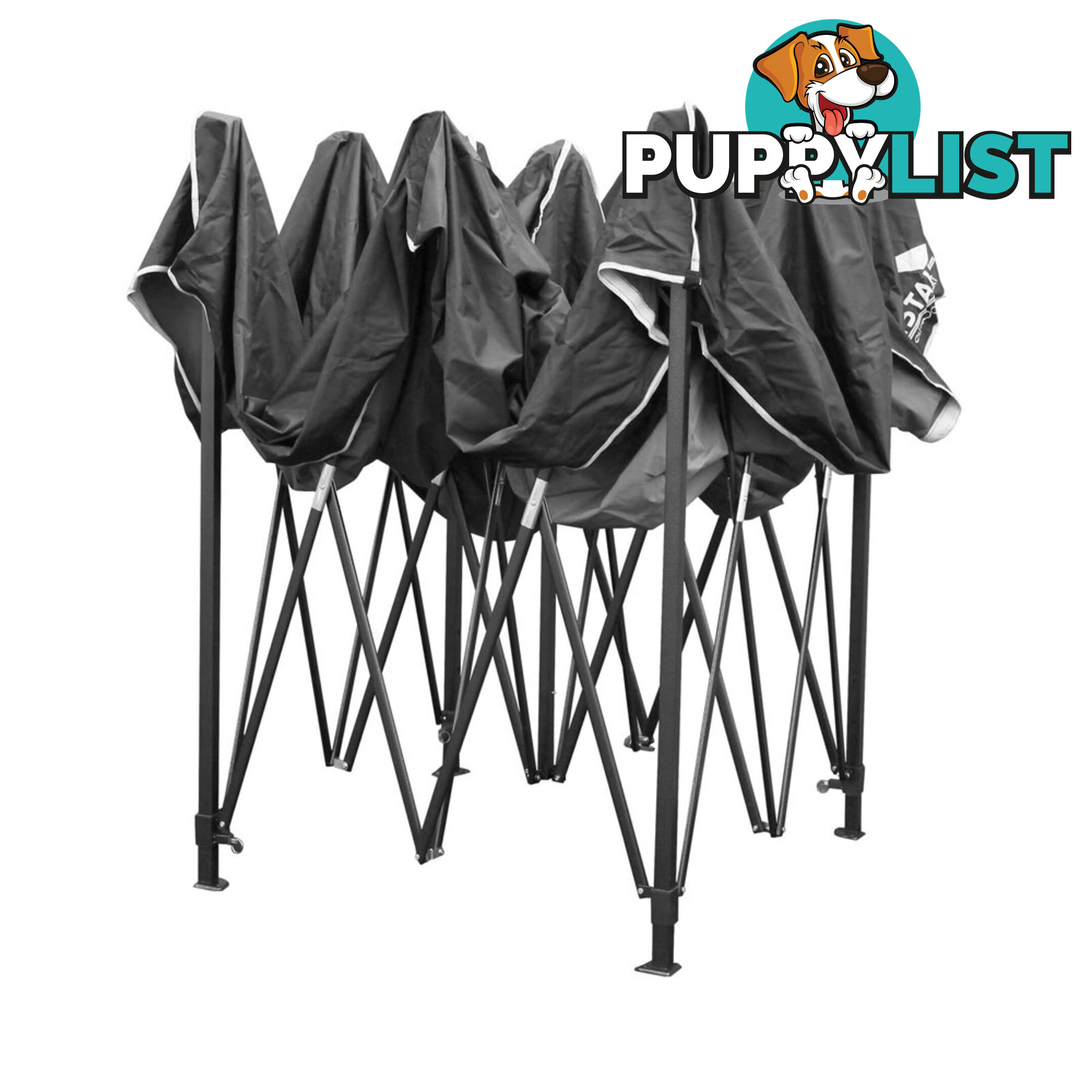 3m x 3m Pop-up Garden Outdoor Gazebo Black